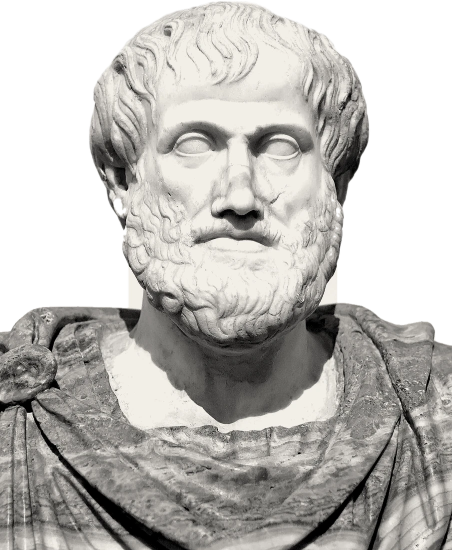 Foto bust marmer Aristoteles, salinan Romawi masa Kaisar Hadrian dari karya Lysippos, Palazzo Altemps